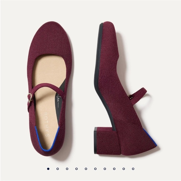 Rothy's Burgundy Mary Jane Heels - Picture 3 of 16